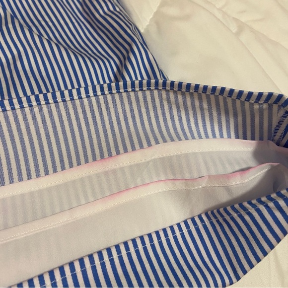 Banana Republic Blue and White Striped One-Shoulder Top - Picture 8 of 12